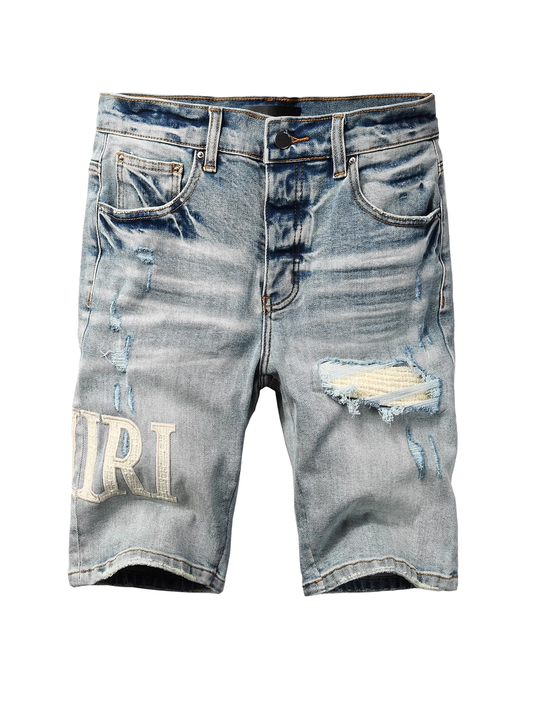 Washed Denim Writing Jeans