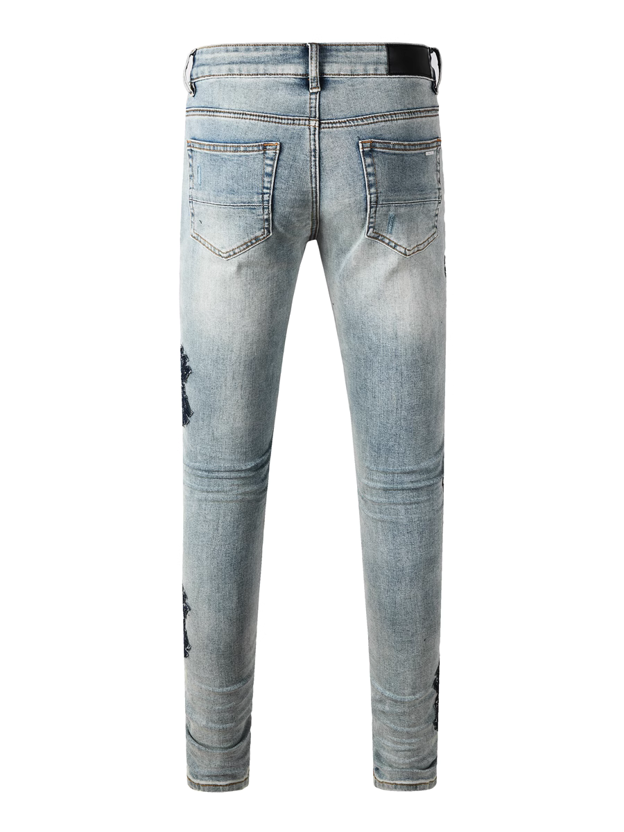 Light Blue Classic Graphic Jeans