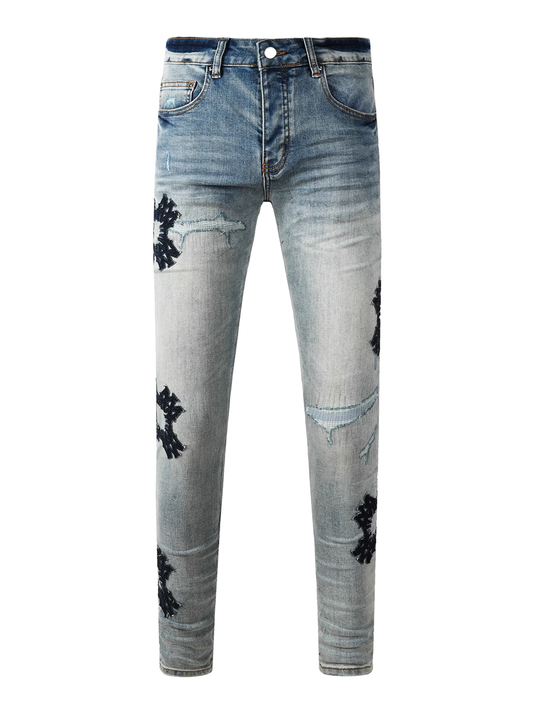 Light Blue Classic Graphic Jeans