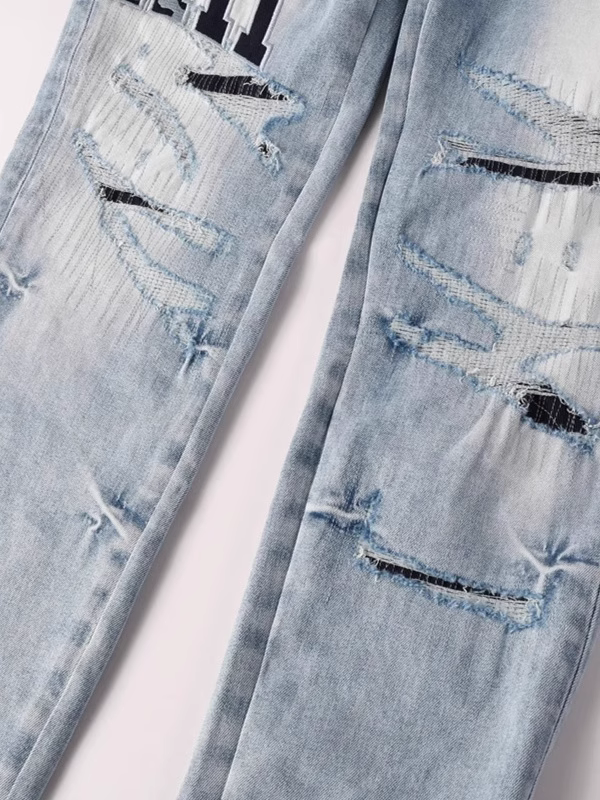 Light Blue Writing Patch Jeans