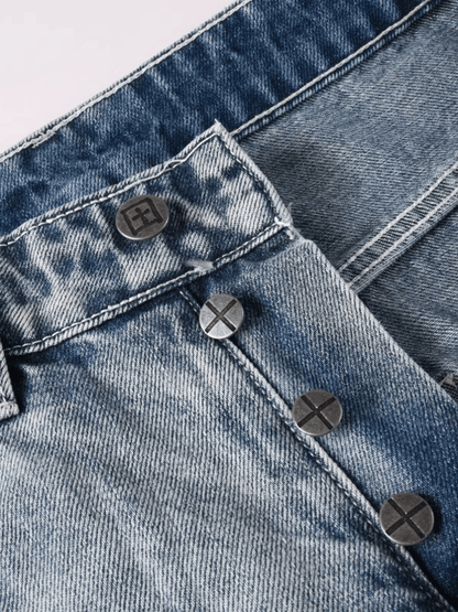 Light Washed Cross Classic Jeans