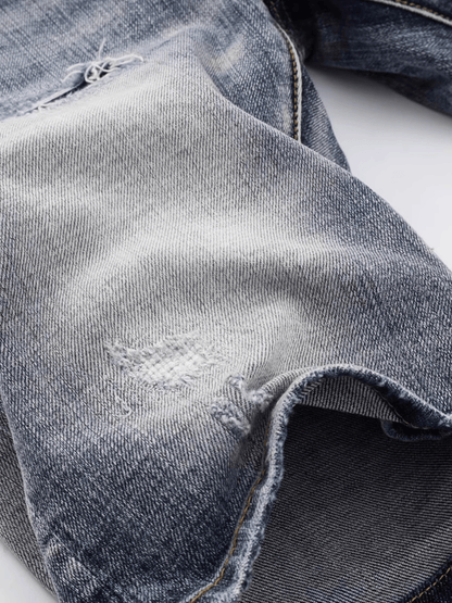 Light Blue Washed Ripped Jeans