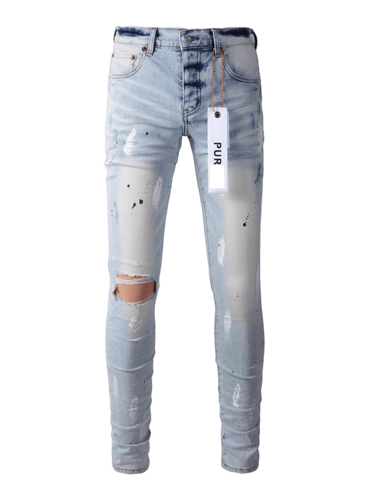 Light Blue Paint Jeans
