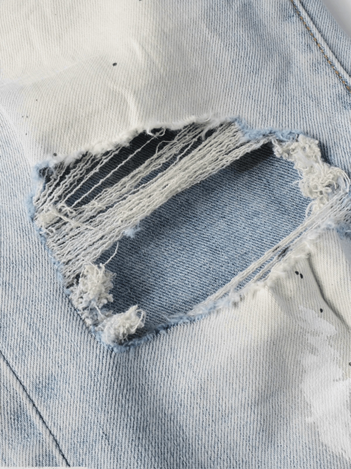 Light Blue Paint Jeans