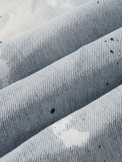 Light Blue Paint Jeans