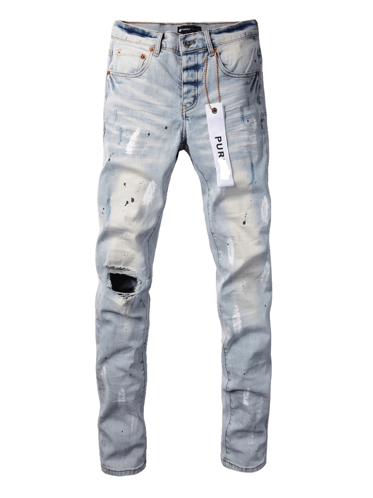 Light Blue Paint Jeans