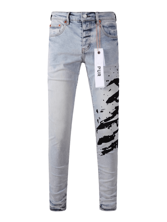Light Blue Writing Jeans