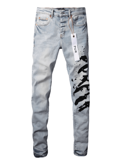 Light Blue Writing Jeans