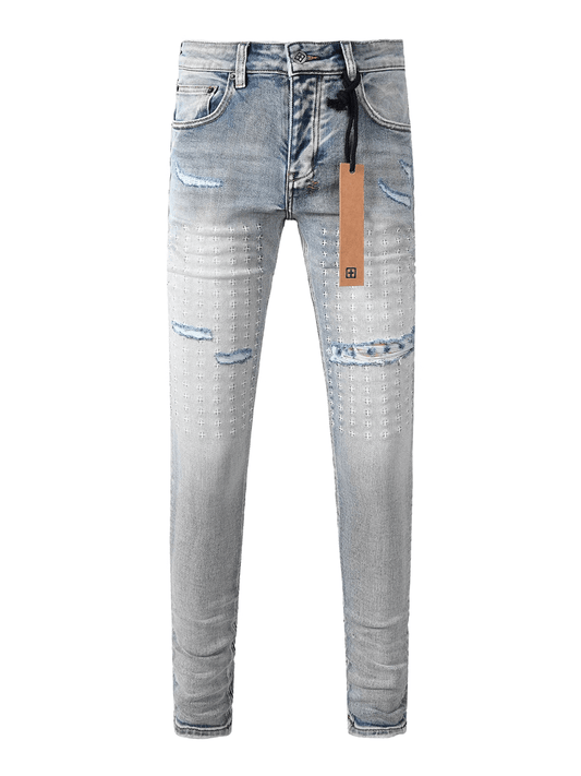 Light Blue Ripped Classic Jeans