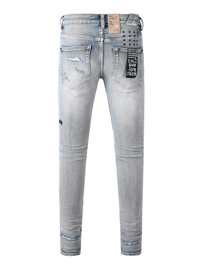 Light Blue Ripped Classic Jeans