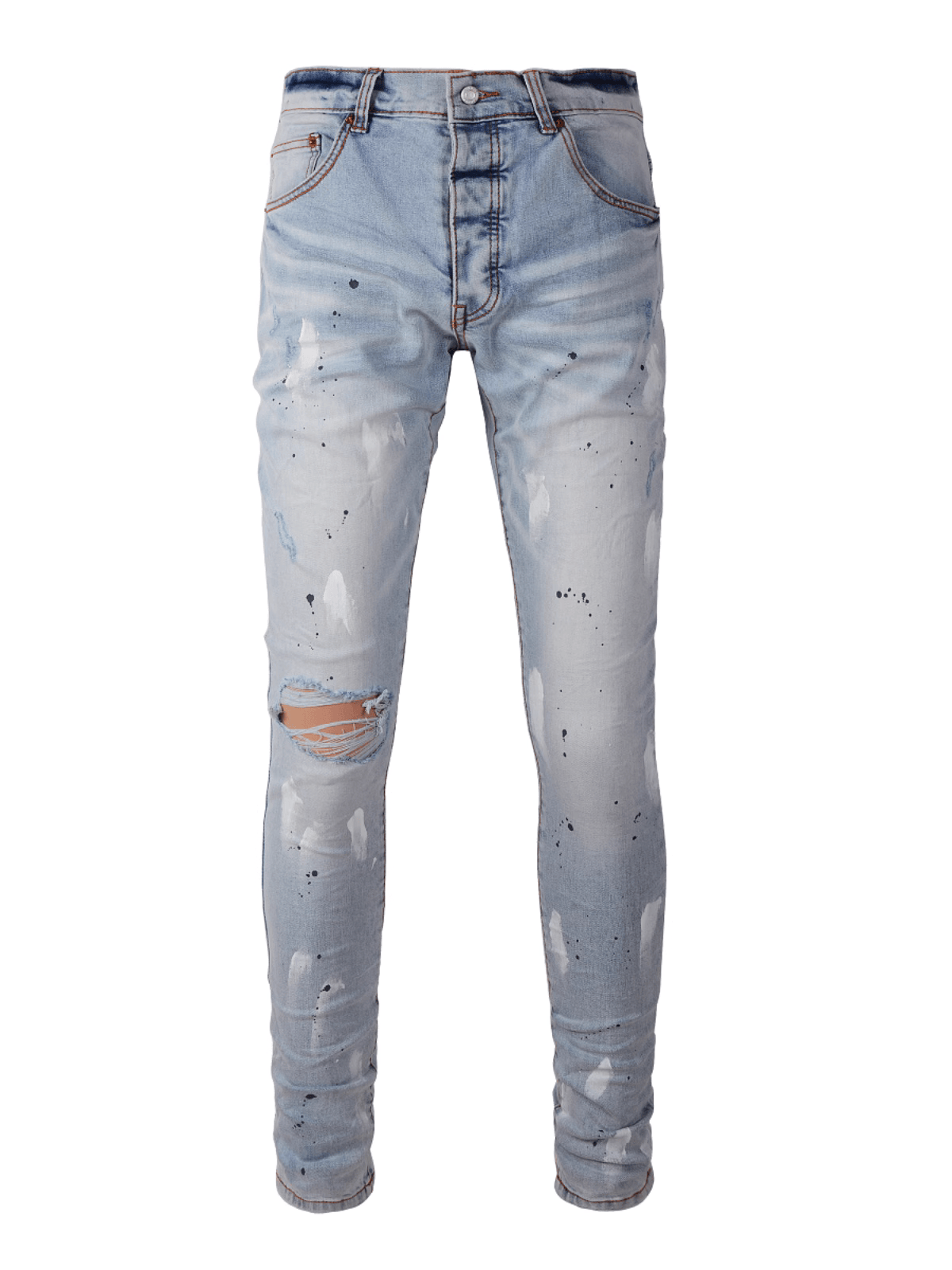 Light Color White Ripped Jeans
