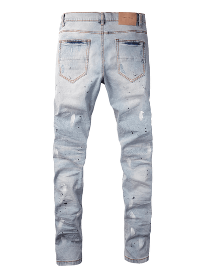 Light Color White Ripped Jeans