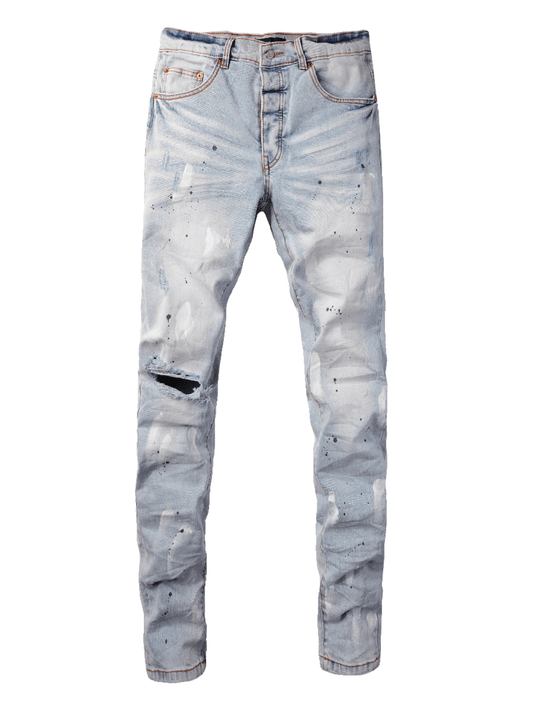 Light Color White Ripped Jeans