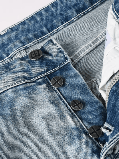 Blue White Classic Jeans