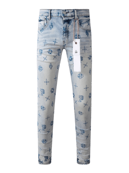 Light Color Writing Jeans