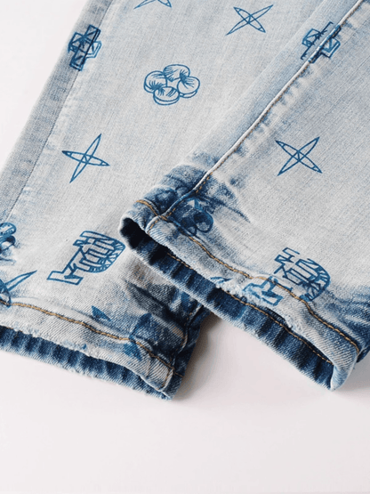 Light Color Writing Jeans