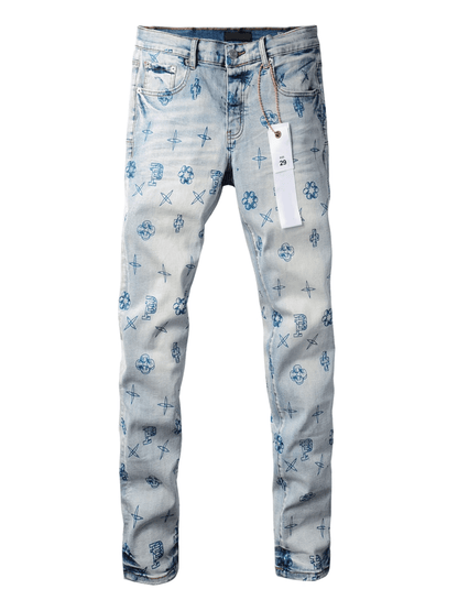 Light Color Writing Jeans