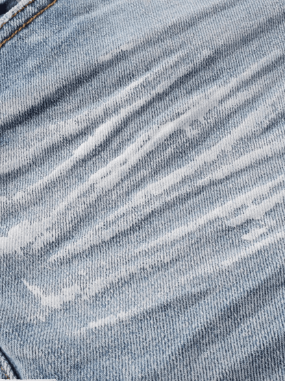 Light Washed Paint Jeans