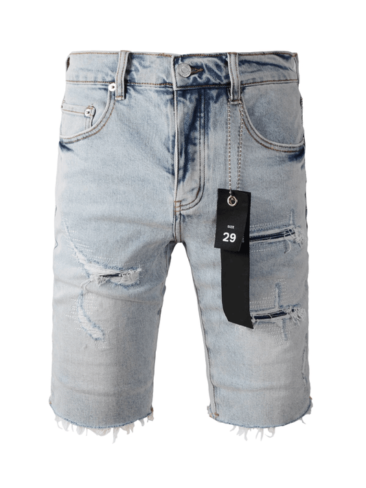 Light Washed Patch Jeans