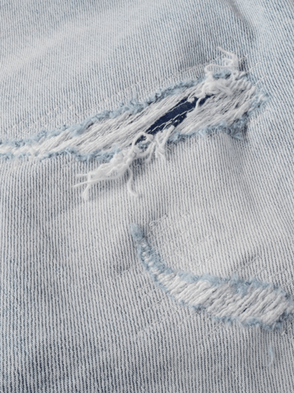 Light Washed Patch Jeans
