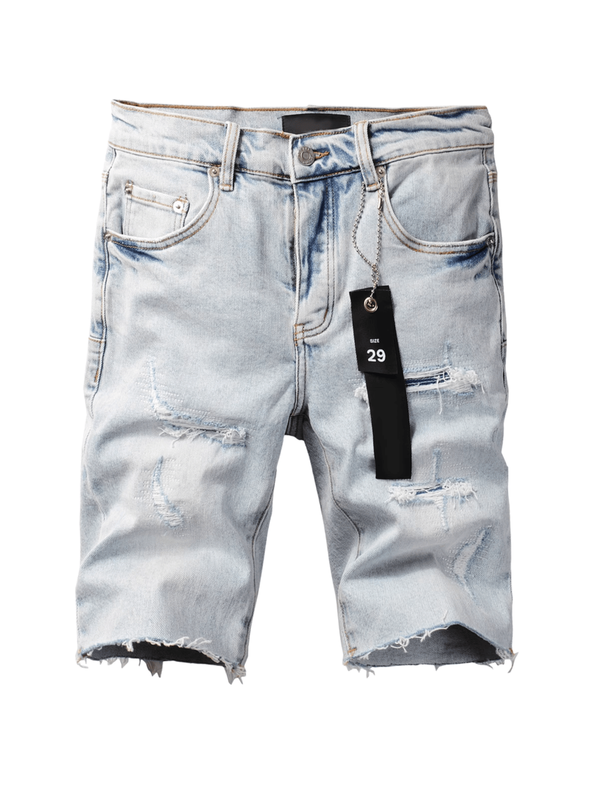 Light Washed Patch Jeans