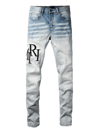 Light Blue Writing Jeans