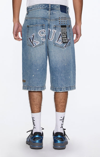 MAXX SHORT 70'S BLUE TRASHED