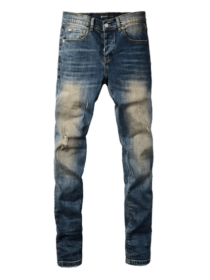 Blue Washed Ripped Jeans
