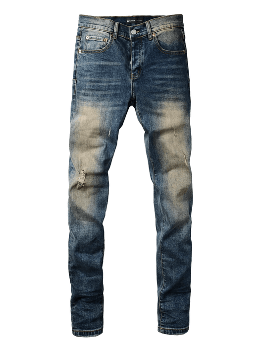 Blue Washed Ripped Jeans