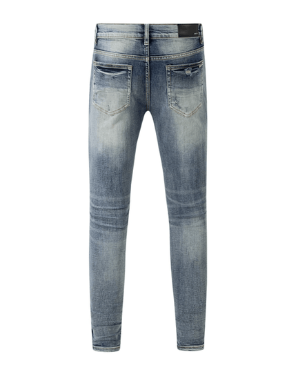 Denim White Patch Jeans