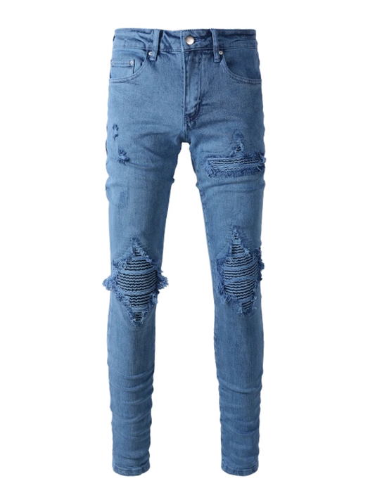 Blue Classic Patch Jeans