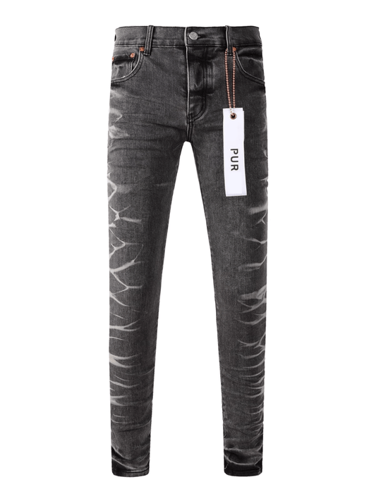Black Ripped Patch Jeans