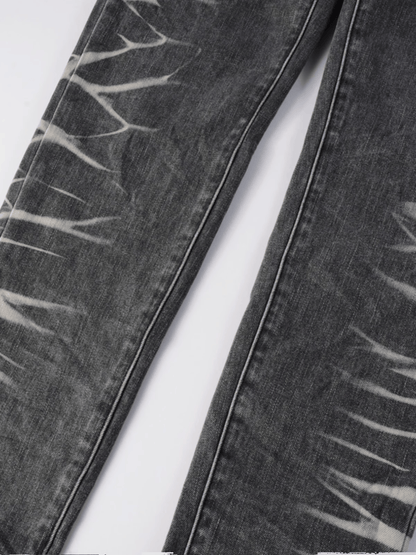 Black Ripped Patch Jeans