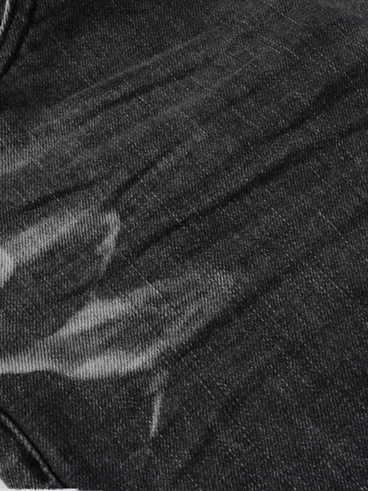 Black Ripped Patch Jeans