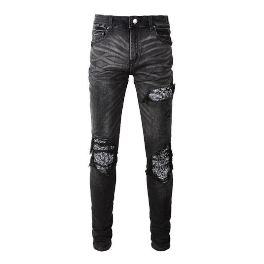 Black Bandanna Paisley Jeans