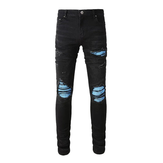Blue Patches Jeans