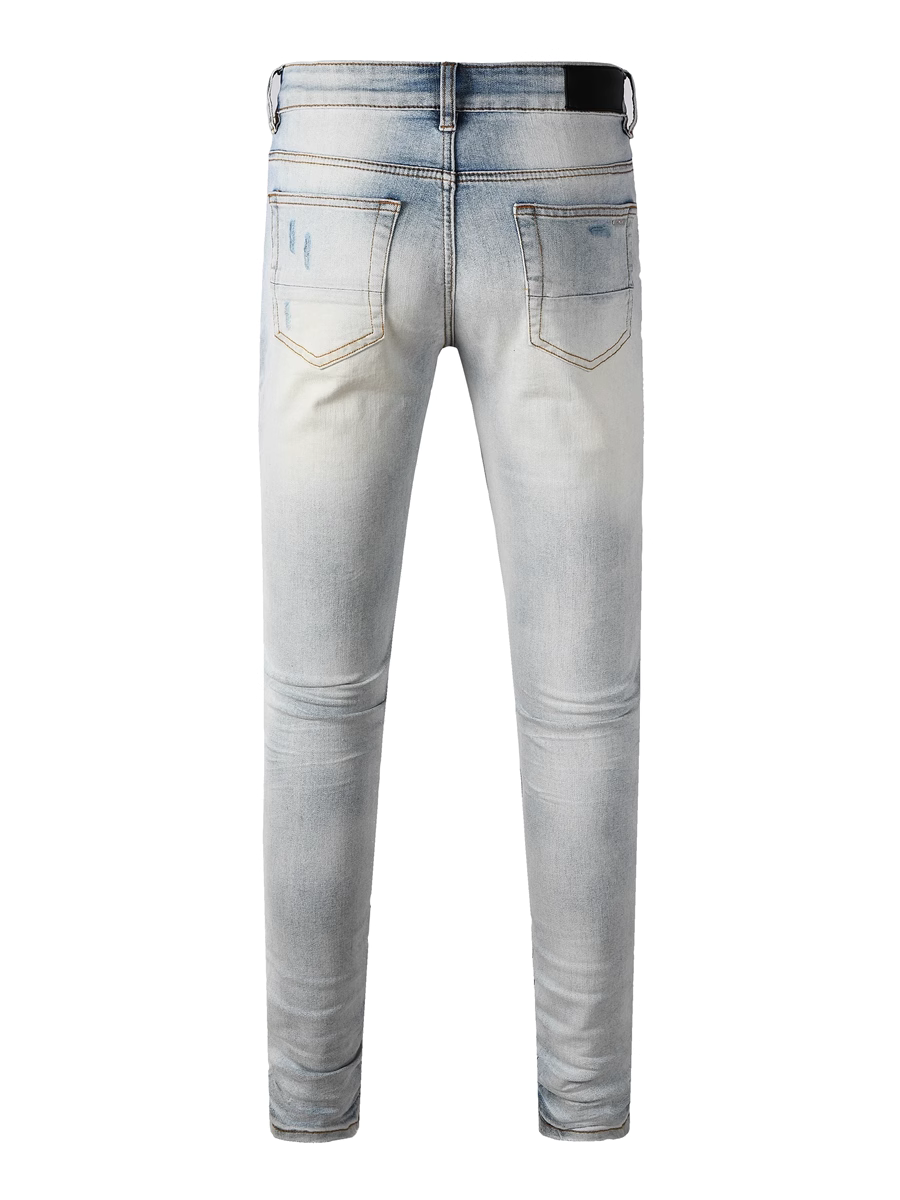 Sky Blue Patch Jeans