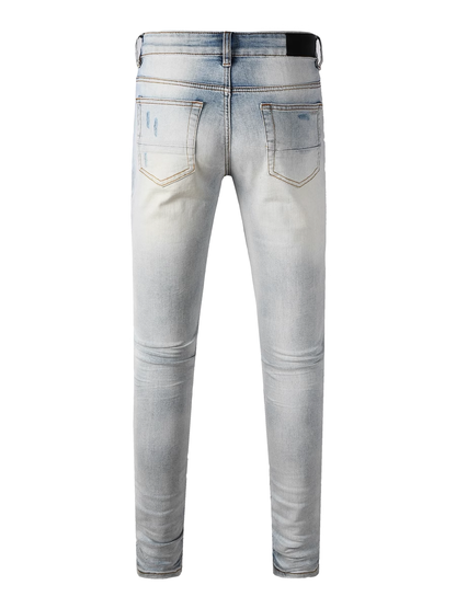Sky Blue Patch Jeans