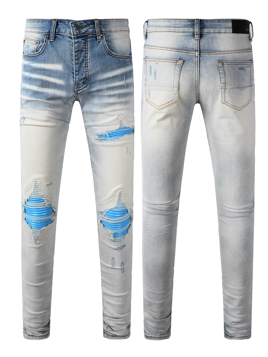 Sky Blue Patch Jeans