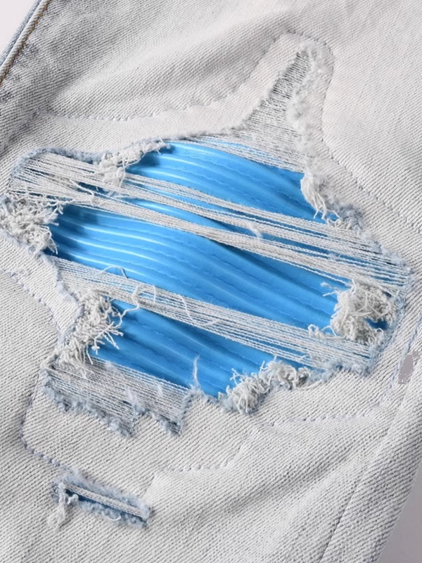 Sky Blue Patch Jeans