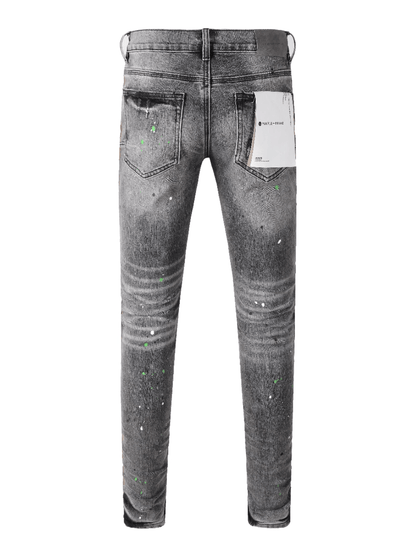 Smoke Gray Ripped Jeans