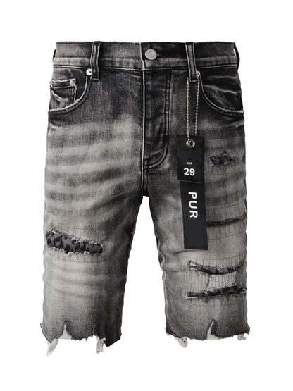 Smoke Gray Ripped Patch Jeans