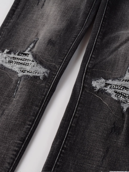 Dark Gray Ripped Jeans