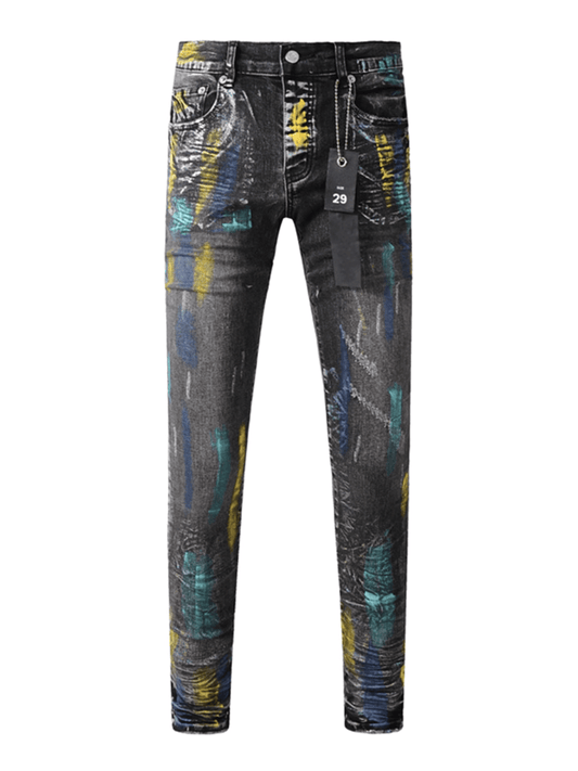 Smoke Gray Paint Jeans