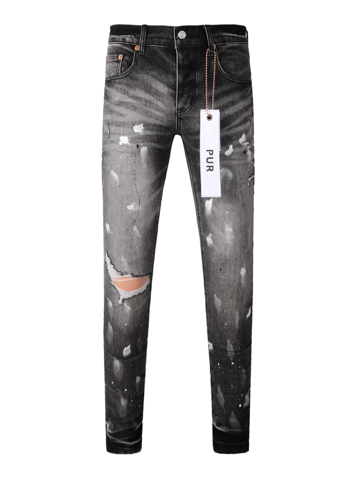 Smoke Gray Paint Jeans