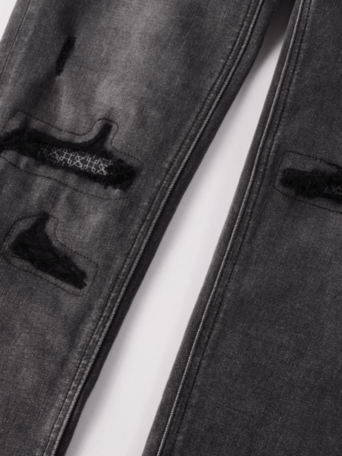 Smoky Gray Patch Jeans
