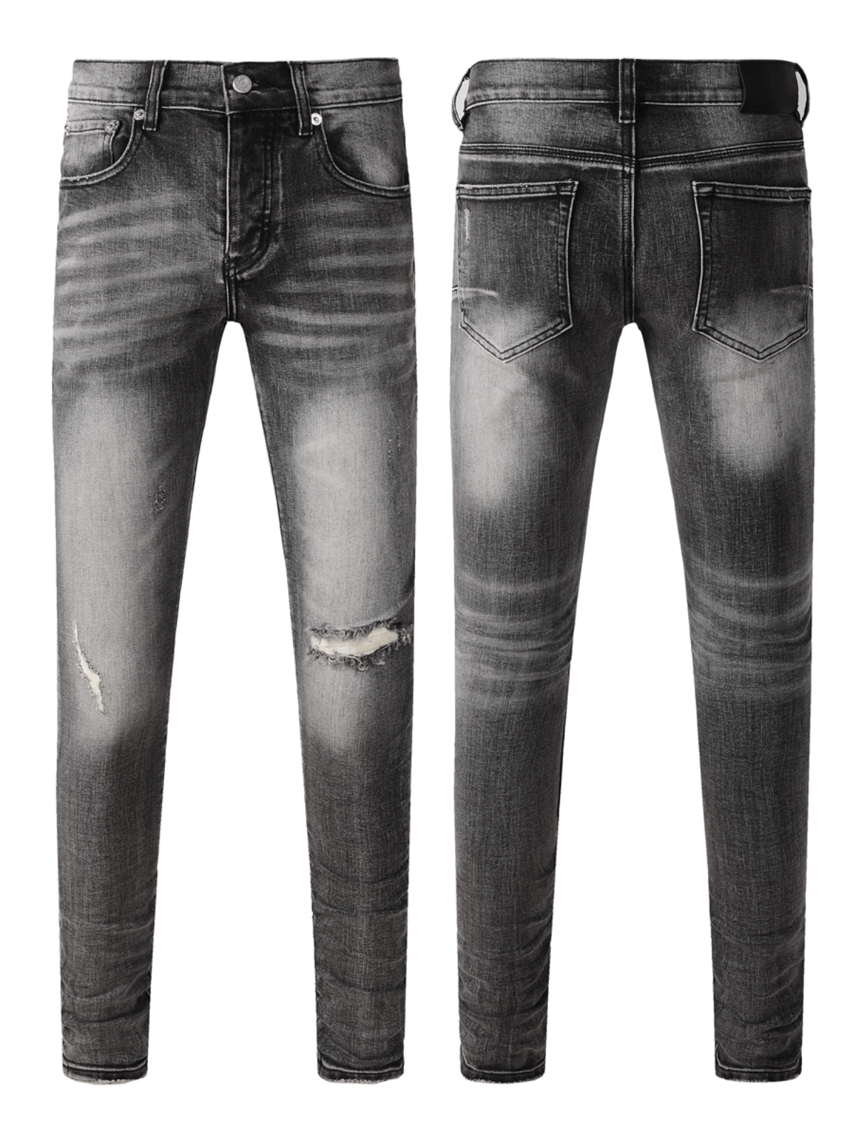 Smoky Gray Ripped Jeans