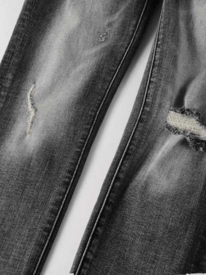 Smoky Gray Ripped Jeans