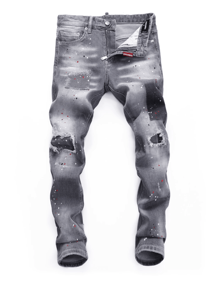 Smoky Gray Hole Jeans