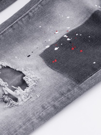 Smoky Gray Hole Jeans